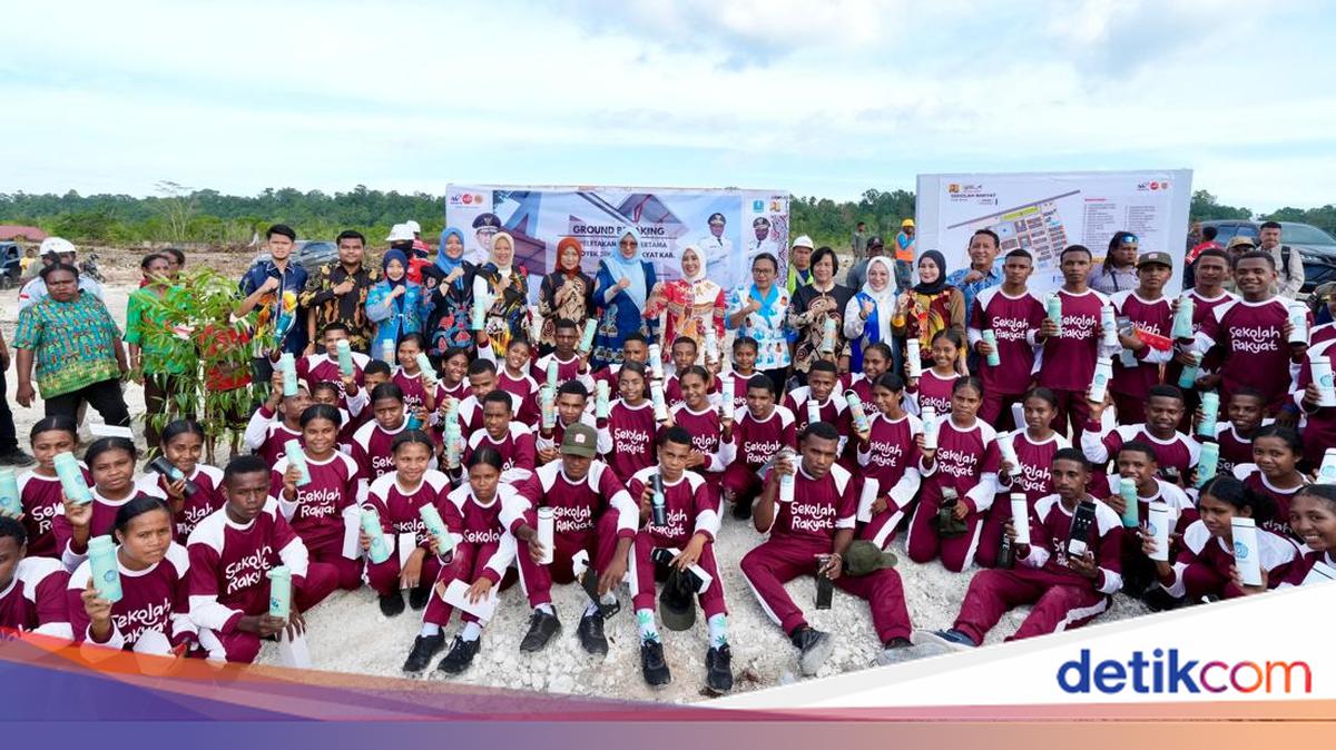 Ketum TP PKK Salurkan Bantuan untuk Sekolah Rakyat di Biak Numfor