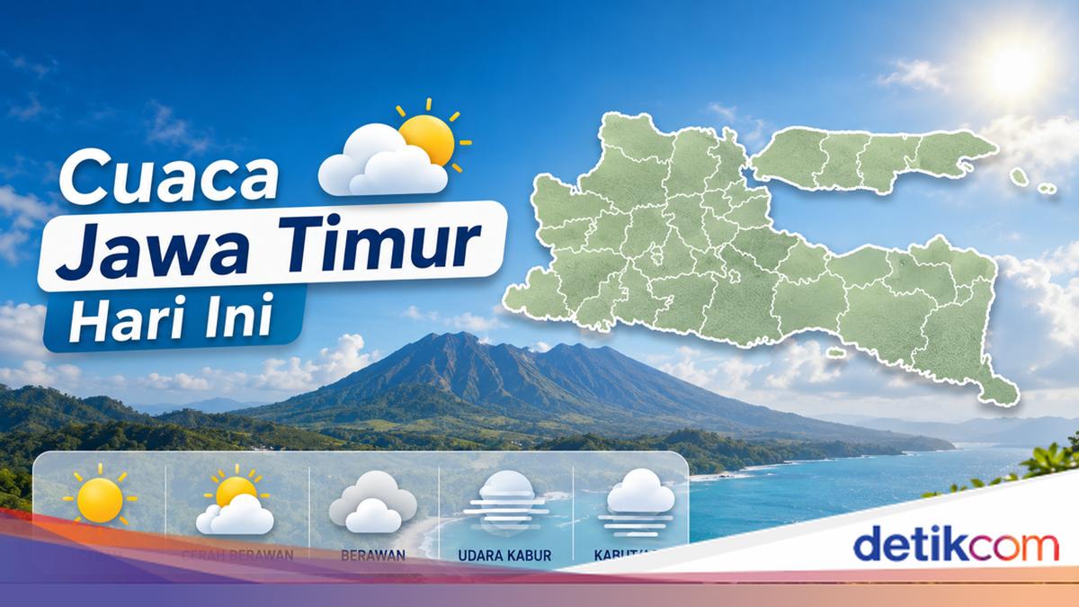 Cuaca Jatim Hari Ini: Kota Mojokerto Terpanas, Suhu Kota Batu Terendah