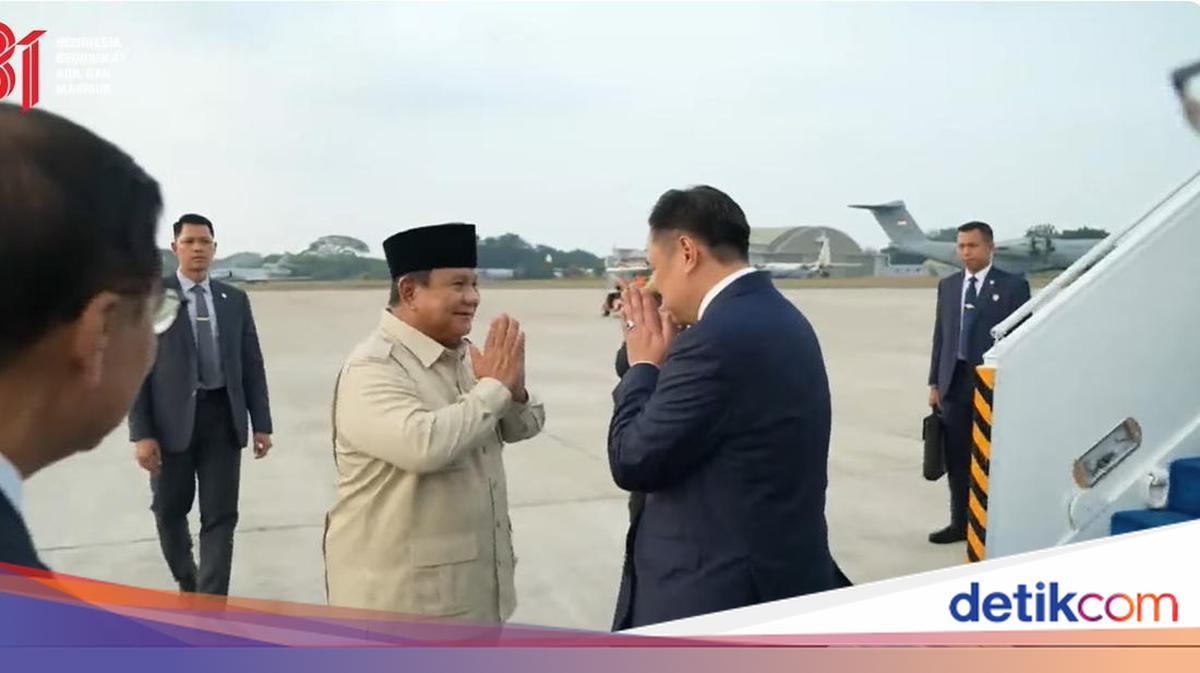 Prabowo Lepas Kepulangan PM Thailand di Halim, Bersalaman dan Salam Hormat