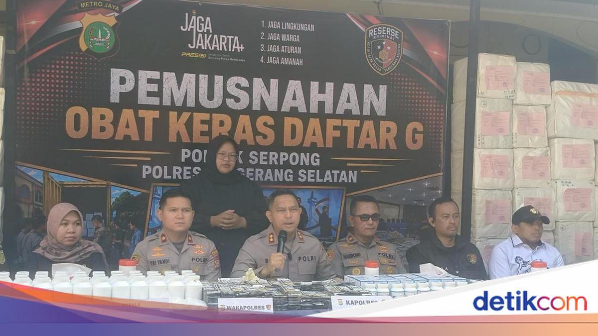 Polres Tangsel Musnahkan 46 Juta Butir Obat Keras Sitaan dari Gudang di Jaktim