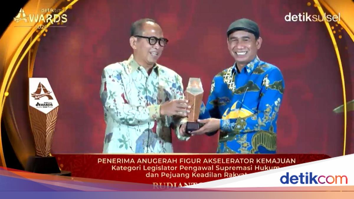 Rudianto Lallo Dianugerahi detiktimur Awards 2026 'Legislator Pengawal Supremasi Hukum'