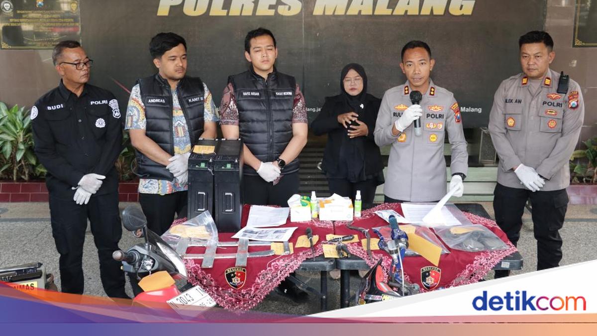 Polres Malang Tangkap Komplotan Pencuri 17 Baterai Tower Bikin Rugi Rp 432 Juta
