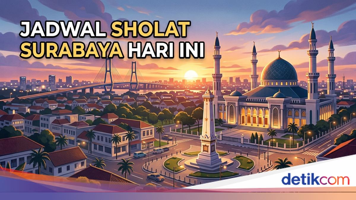 Waktu Sholat Surabaya Hari Ini Subuh hingga Isya Lengkap Niat
