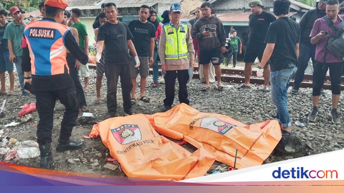 Motor Tertabrak KA di Pelintasan Tanpa Palang Sergai, 2 Orang Tewas