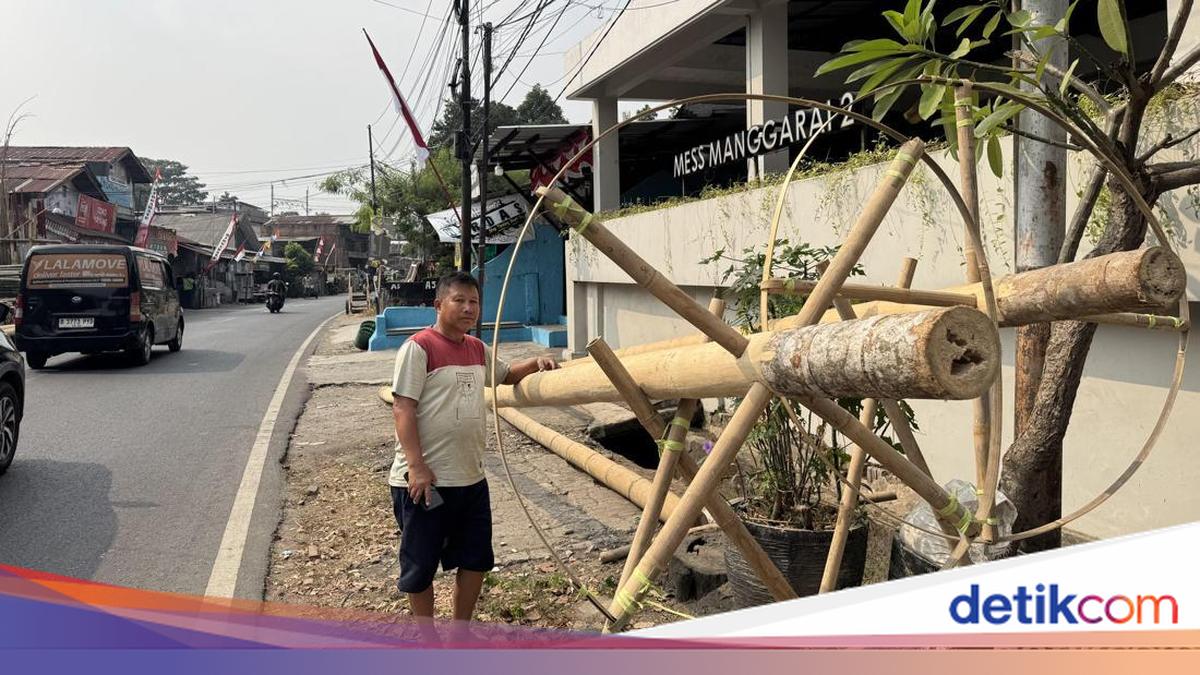 Jelang HUT RI, Pedagang Pohon Pinang Mulai Bermunculan di Manggarai Jaksel
