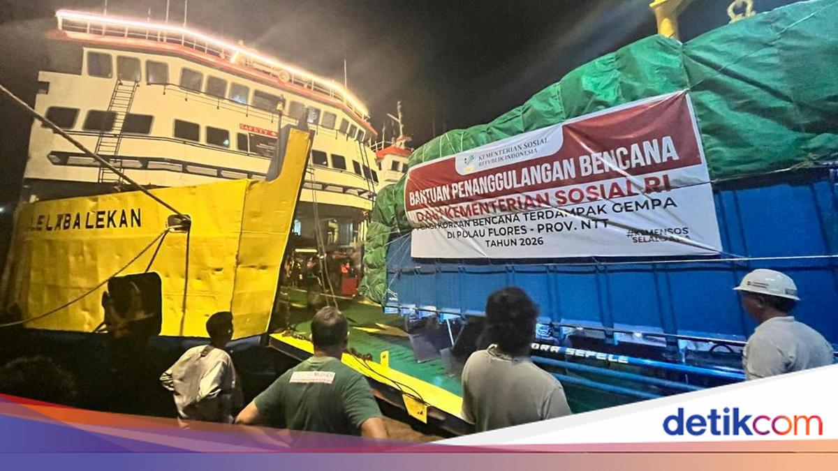 Kemensos Tambah Bantuan Logistik untuk Korban Gempa NTT Via Jalur Laut