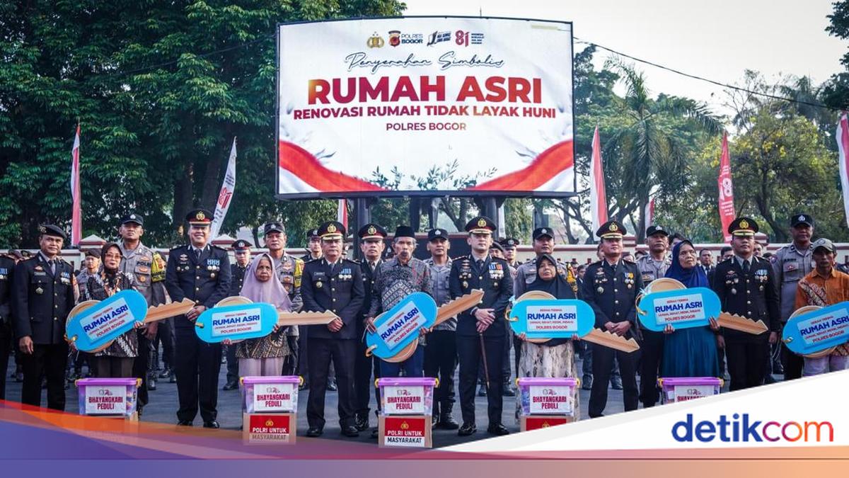 HUT Ke-81 RI, Kapolres Bogor Renovasi 8 Rumah Warga Kurang Mampu