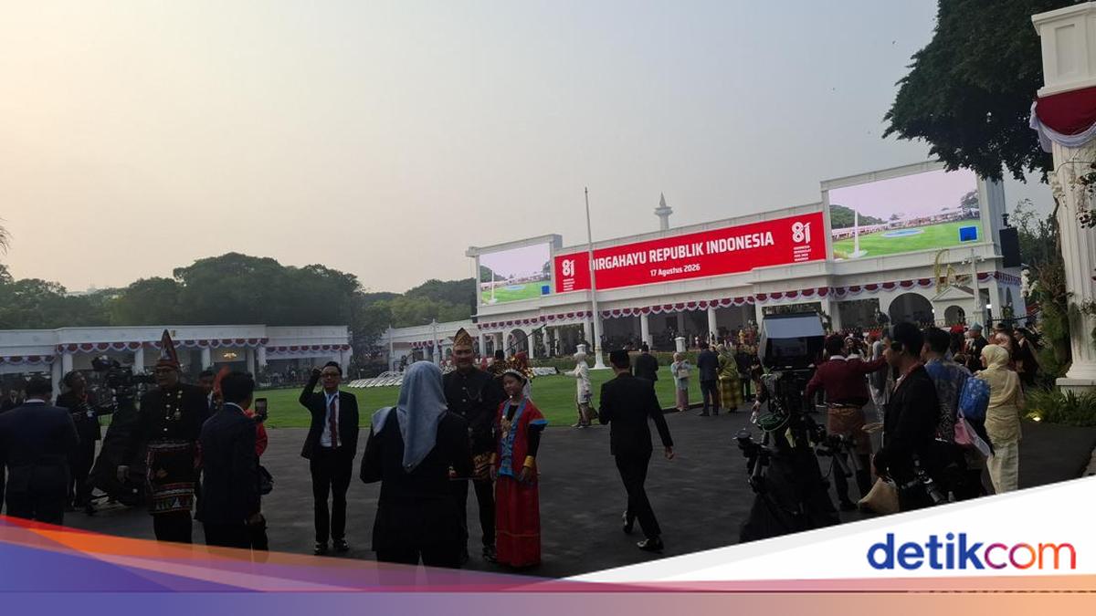 Suasana Istana Merdeka Jelang Upacara Detik-detik Proklamasi HUT ke-81 RI
