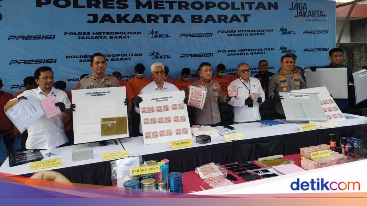 Polres Jakbar Bongkar Kasus Uang Palsu Rp 1,5 M, 11 Pelaku Ditangkap