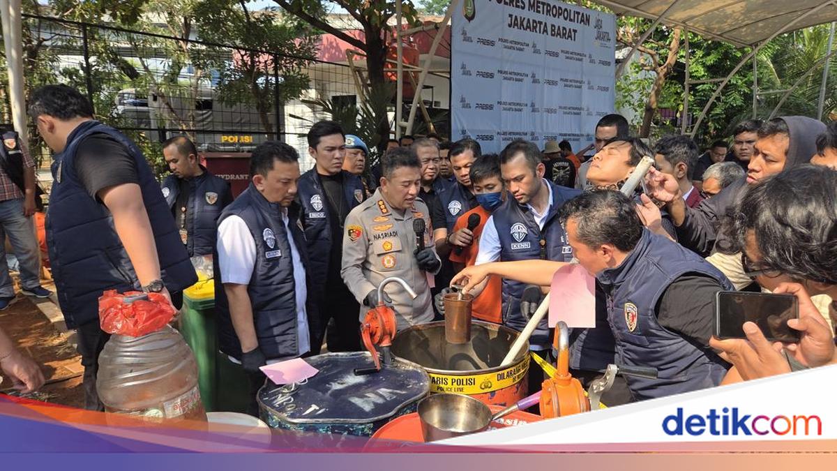 Polisi Bongkar Pabrik Oli Palsu di Jakbar, Oli Bekas Diolah Jadi Seperti Baru