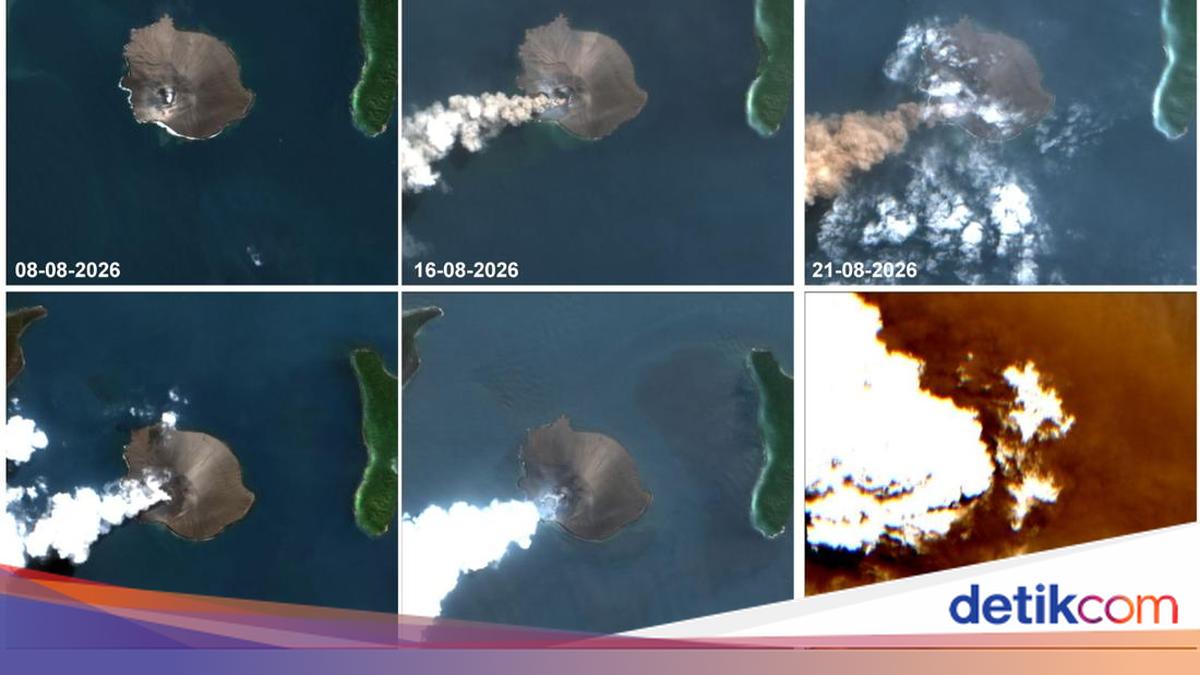 Runutan Aktivitas Anak Krakatau via Citra Satelit: Dari Tenang hingga Erupsi