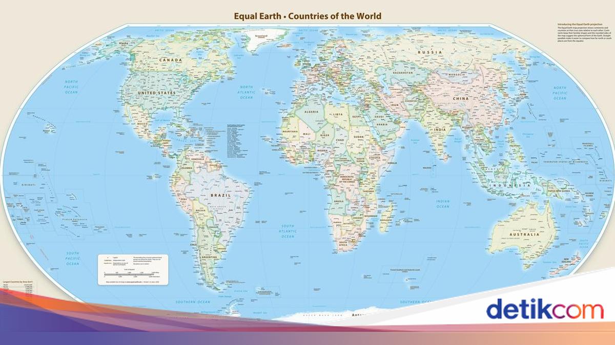 Mengenal Peta Equal Earth yang Didukung PBB, Apa Bedanya dengan Mercator?