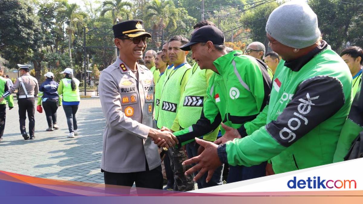 Polres Malang Apel Bareng Ojol-Supeltas, Perkuat Keselamatan Berlalu Lintas