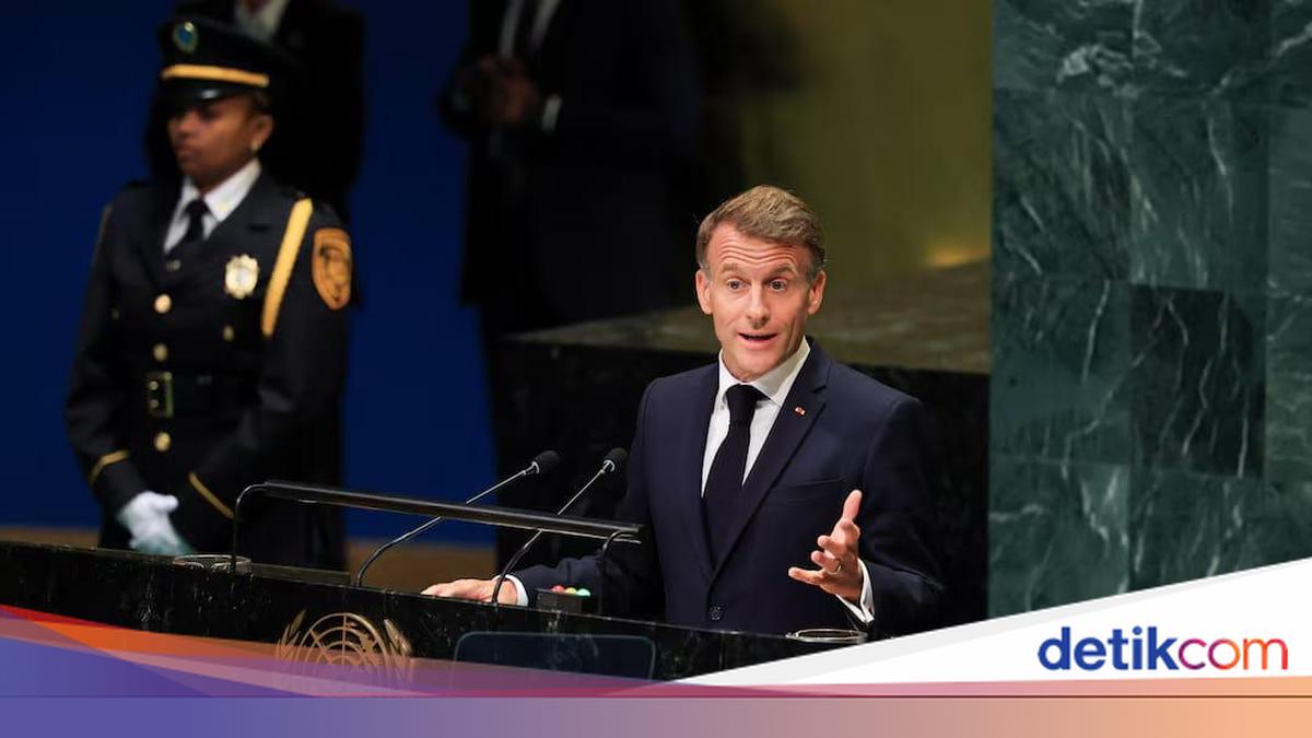 Aksi Macron Singgung Gaza hingga Gebrak Podium PBB