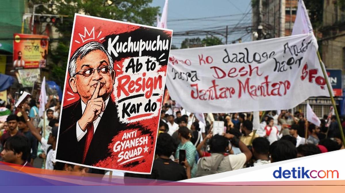 Mem Loading Gun India Tangkap Sejumlah Pemimpin Partai Kecoak di Lokasi Unjuk Rasa