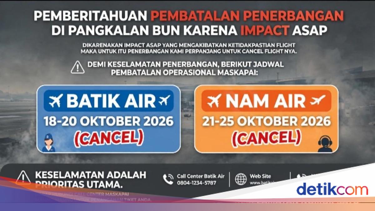 Asap Pekat, Bandara Pangkalan Bun Setop Penerbangan hingga 25 Oktober