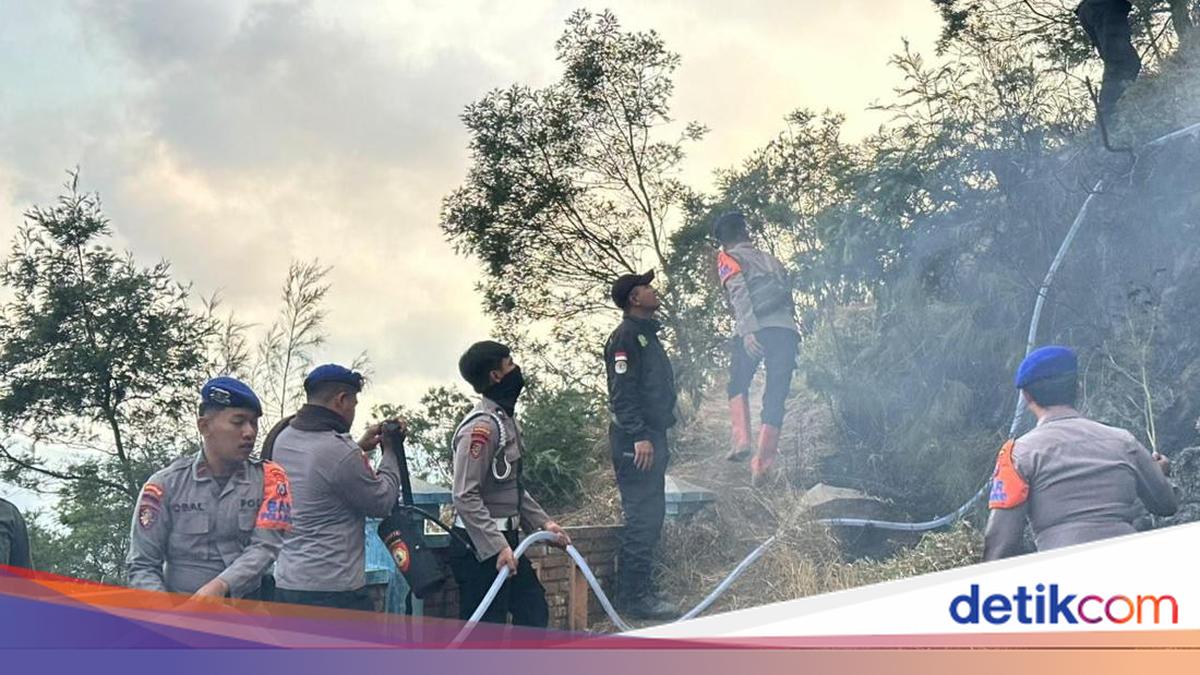 Polda Jatim Kerahkan Personel Bantu Padamkan Karhutla di Bromo