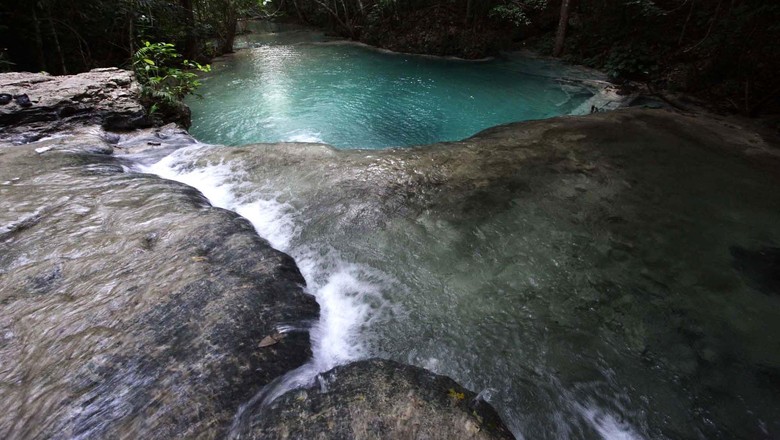 Air Terjun Mata Jitu di tengah hutan Pulau Moyo (Agung Pambudhy/detikTravel) Air Terjun Mata Jitu di tengah hutan Pulau Moyo (Agung Pambudhy/detikTravel)