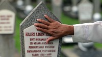 Ini makam istri Habibie, Hasri Ainun Besari di Taman Makam Pahlawan, Kalibata. Agung Pambudhy/detikcom/File.