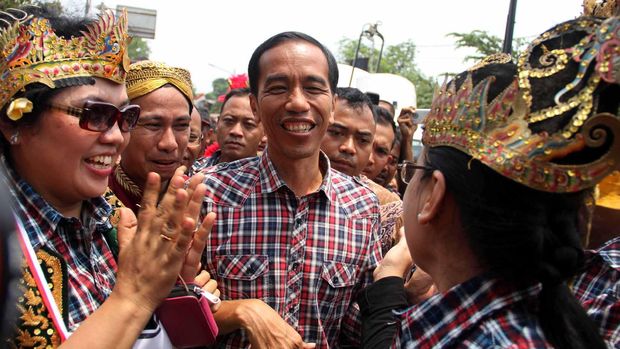 Joko Widodo atau yang lebih sering disebut Jokowi berkampanye di Jembatan Marto, Kampung Serdang, Kemayora, Jakarta, Sabtu (15/9). File/detikFoto.