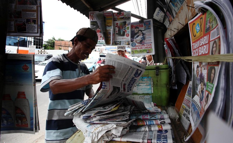 Lapak Penjual Koran di daerah Pancoran, Jakarta Selatan. File/detikFoto.