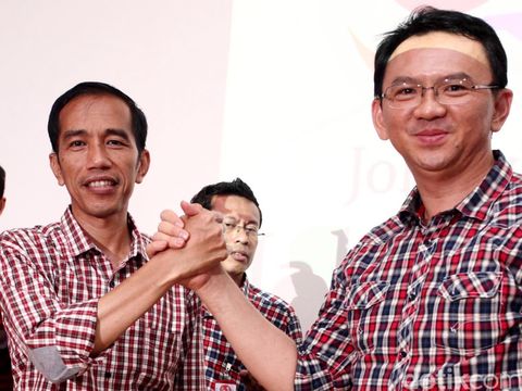 Jokowi dan Ahok saat Pilgub DKI 2012.
