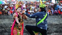 Untuk pagelaran Gandrung Sewu yang akan digelar tahun ini, secara teknis pelaksanaannya hampir sama dengan tahun lalu. Tapi, untuk tema yang disajikan memang berbeda dengan tahun kemarin. Foto: Budi Sugiharto/detikcom
