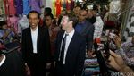 Gaya Jokowi Ajak Presiden, Bos Facebook, hingga Bos IMF Blusukan