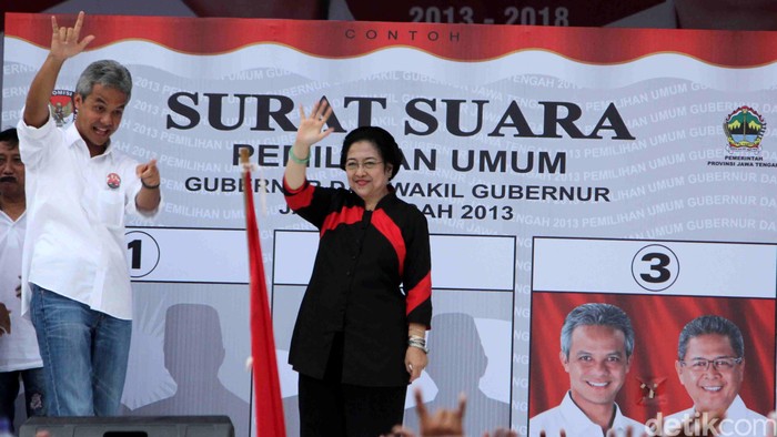 Kampanye Terbuka Ganjar Pranowo di Semarang yang dihadiri Puan Maharani, Megawati, dan Tjahyo Kumolo. File/detikFoto.
