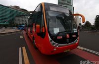 Bus Zhongtong yang sudah beredar di jalanan Jakarta