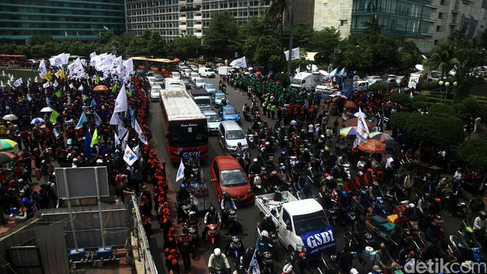 8.542 Personel Kepolisian Siap Amankan Demo Buruh Hari ini