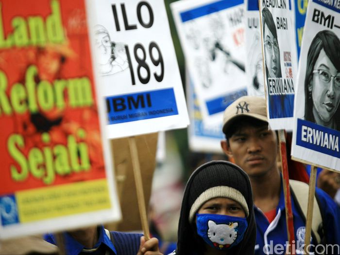 Buruh Migran Demo di Istana/Foto: Agung Pambudhy Buruh Migran Demo di Istana/Foto: Agung Pambudhy