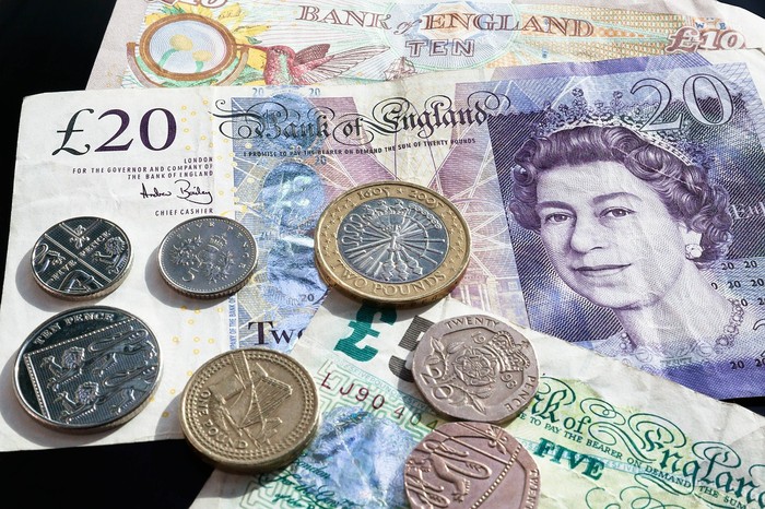 Ilustrasi uang poundsterling