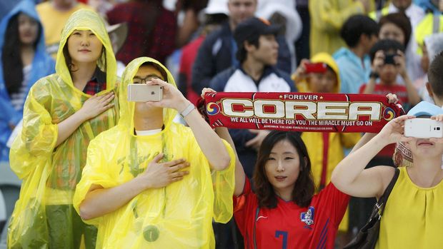Ilustrasi pendukung timnas Korea Selatan.
