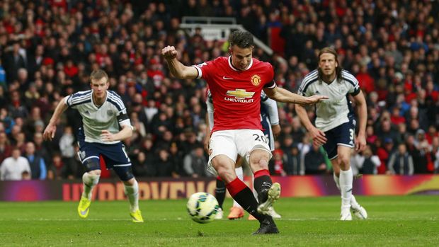 Robin van Persie menjadi juara Liga Primer Inggris di Man United.