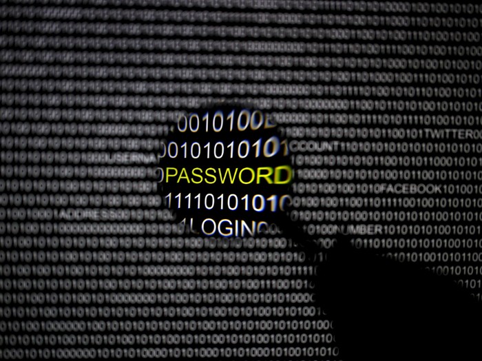A magnifying glass is held in front of a computer screen in this file picture illustration taken in Berlin May 21, 2013. Hackers broke into U.S. government computers, possibly compromising the personal data of 4 million current and former federal employees, and investigators were probing whether the culprits were based in China, U.S. officials said on June 4, 2015. REUTERS/Pawel Kopczynski/Files