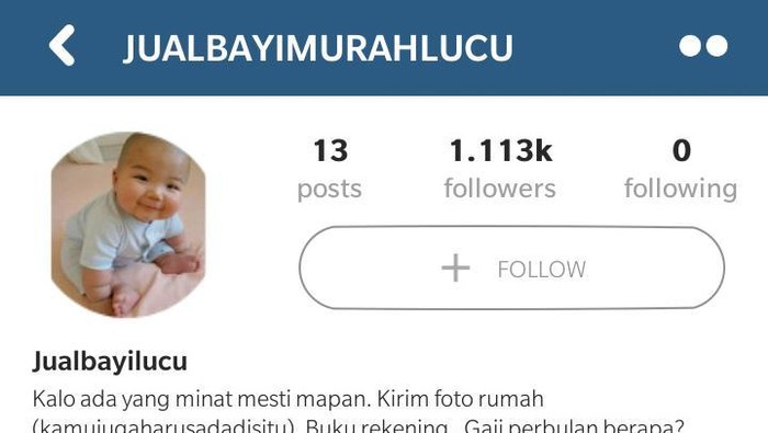 Masih Banyak Akun Instagram yang Promosi Jualan Bayi Murah