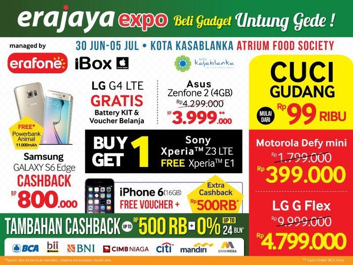 Siap-siap, Erajaya Expo di Kota Kasablanka kembali gelontorkan smartphone harga murah