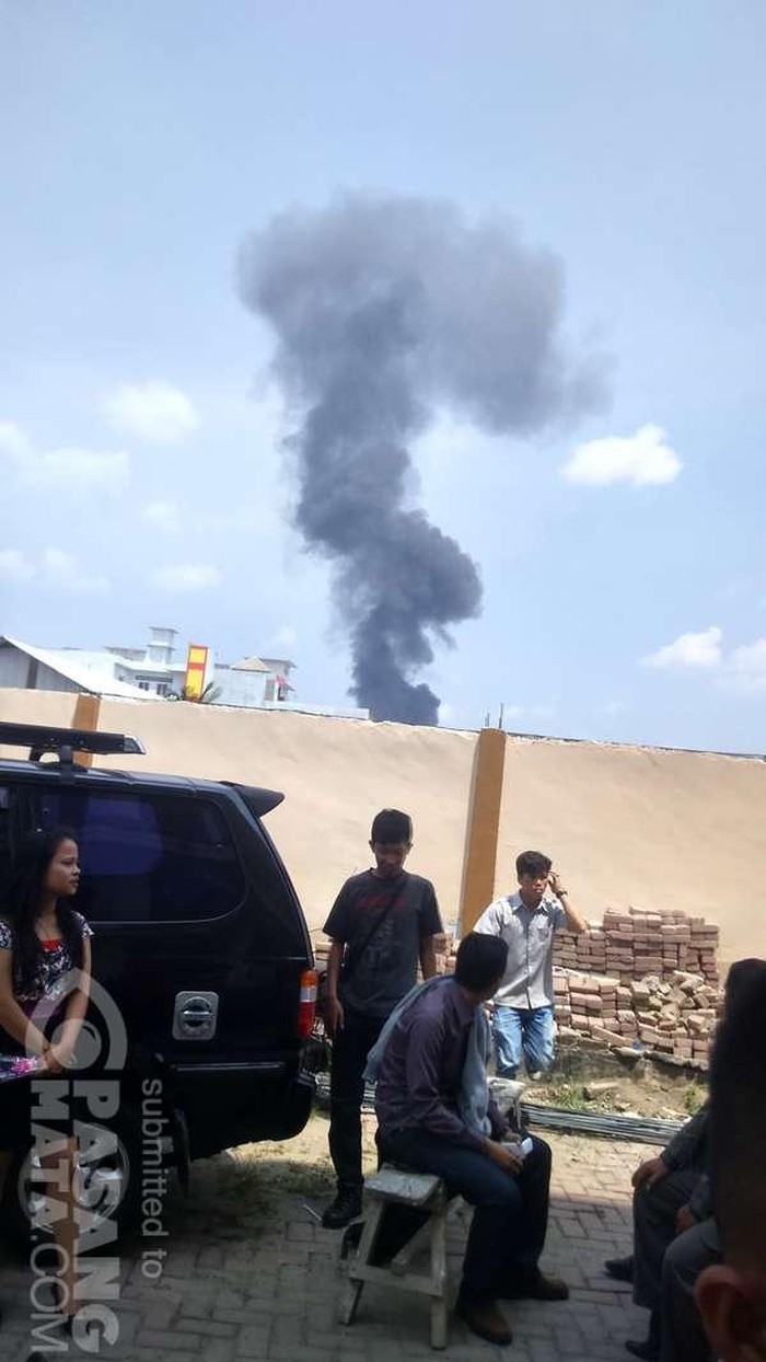 Hercules Jatuh di Perumahan Jl Jamin Ginting, 7 Damkar Dikerahkan