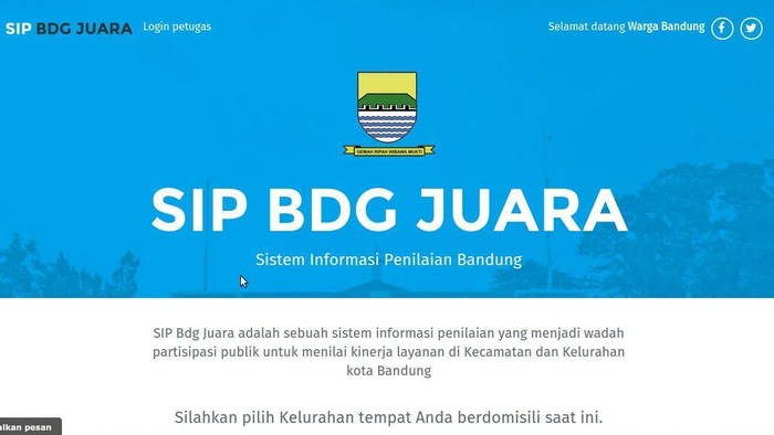 Dengan Rapor Online, Warga Bandung Bisa Nilai Kinerja Camat dan Lurah