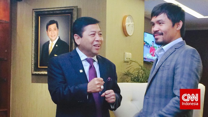 Pujian Novanto ke Pacman Soal Pertandingan Lawan Mayweather