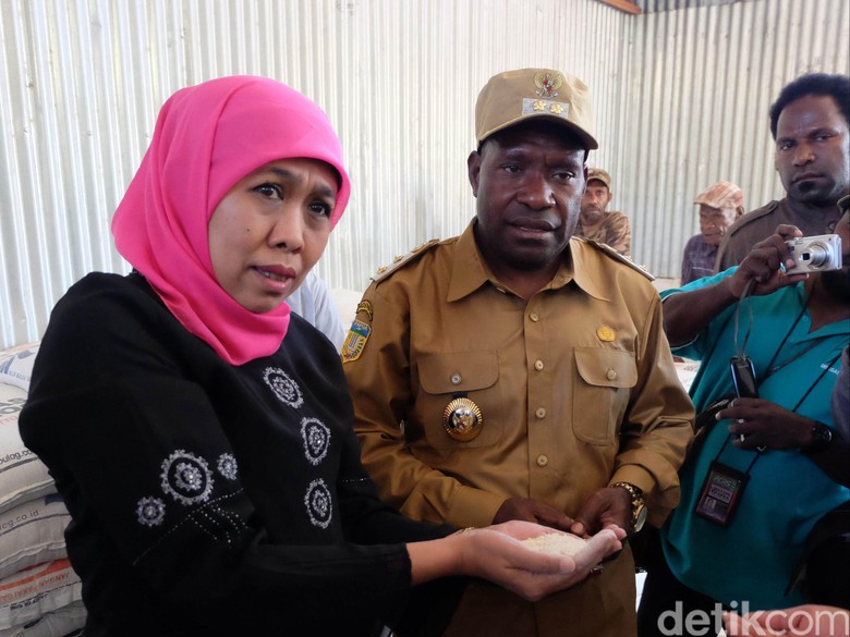 Cek Gudang Bulog di Tolikara, Mensos Temukan Beras Tidak Layak Cek Gudang Bulog di Tolikara, Mensos Temukan Beras Tidak Layak