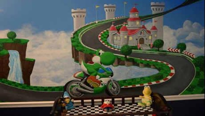 Pecinta Nintendo Ini Siapkan Kamar Ala Mario Kart untuk Bayinya