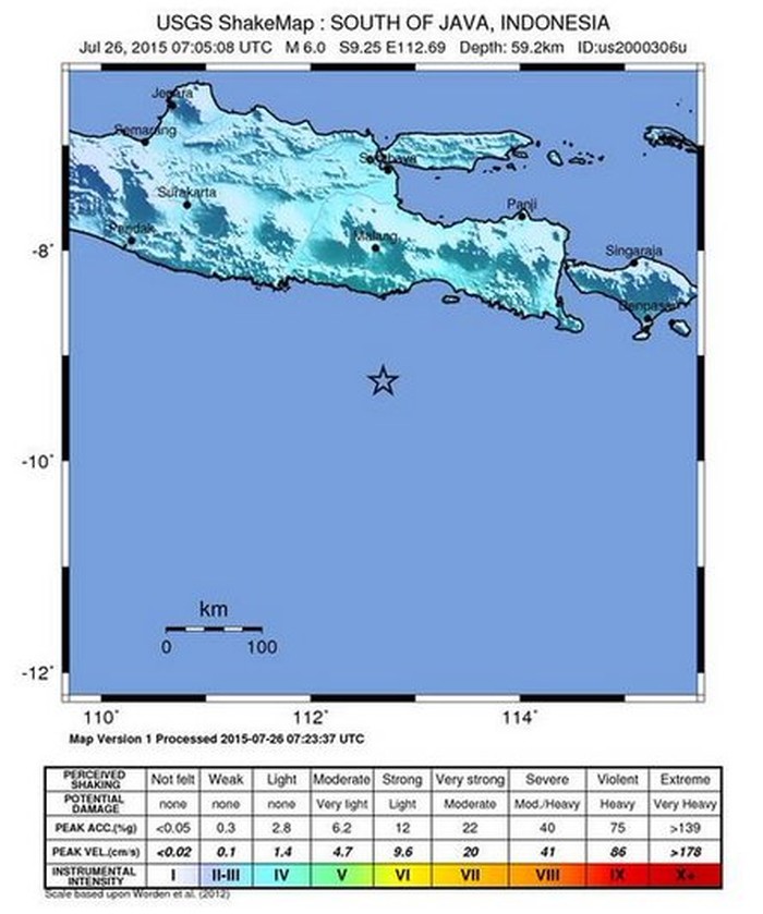 Satu Zona Lempeng Gempa Malang Dan Ciamis Gerak Ke Arah Timur Laut Utara