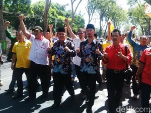 Pilkada Pasuruan, Diusung Koalisi Hebat, Setiyono-Teno Daftar ke KPU