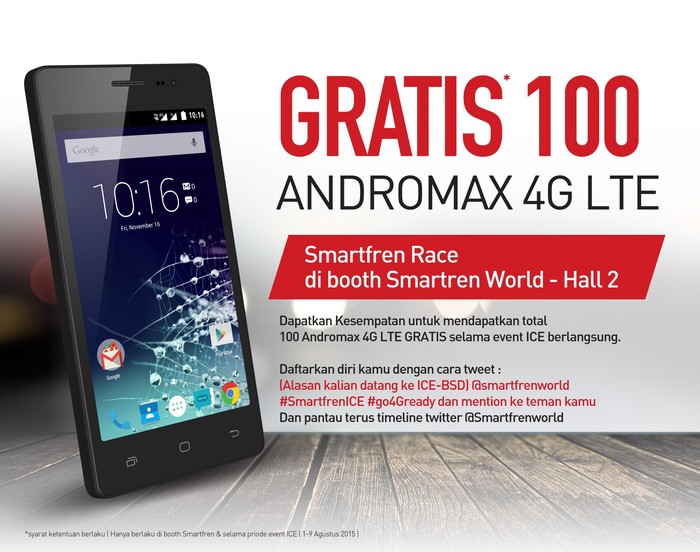 Ayo Ke ICE BSD dan Dapatkan Andromax 4G LTE Gratis!