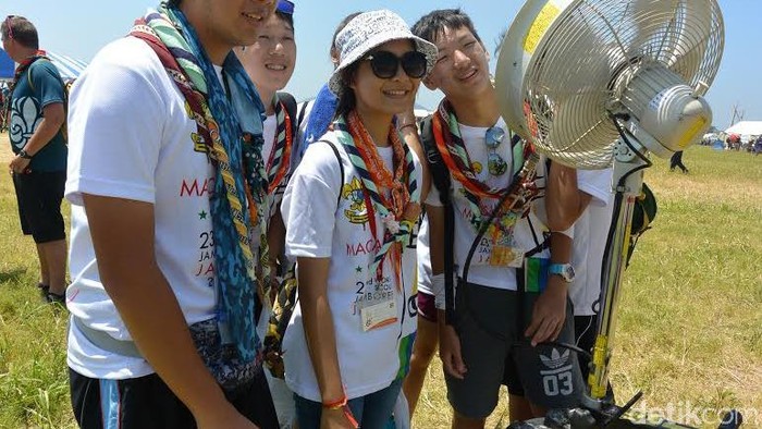 Begini Cara Anggota Pramuka dari Berbagai Negara Hadapi Panasnya Jepang