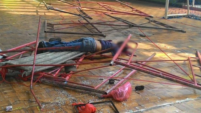 Pekerja Tewas Tertimpa Robohan Steger di GOR Tangerang