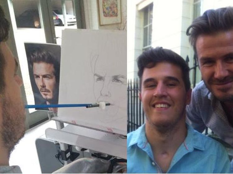 Lukisan Hasil Karya Henry yang Dibuat dengan Goresan Mulut