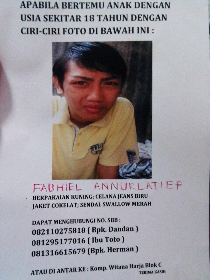 Usai Nonton Lomba Agustusan, Remaja Asal Pamulang Ini 4 Hari Menghilang